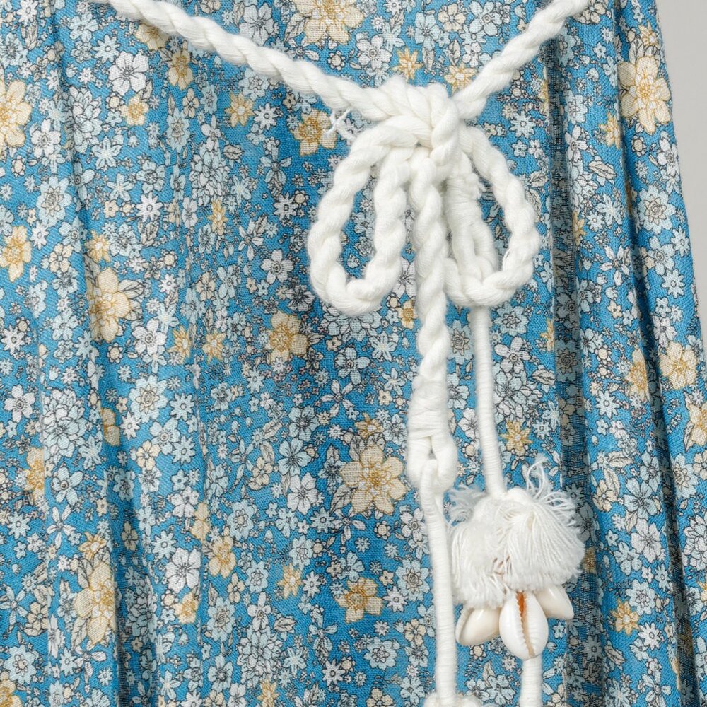 Zimmermann Carnaby Indigo Ditsy Floral-Print Broderie Anglaise Linen Maxi Dress - Picture 7 of 12